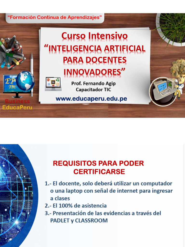 Curso de IA para Docentes Innovadores | PDF | Inteligencia artificial ...