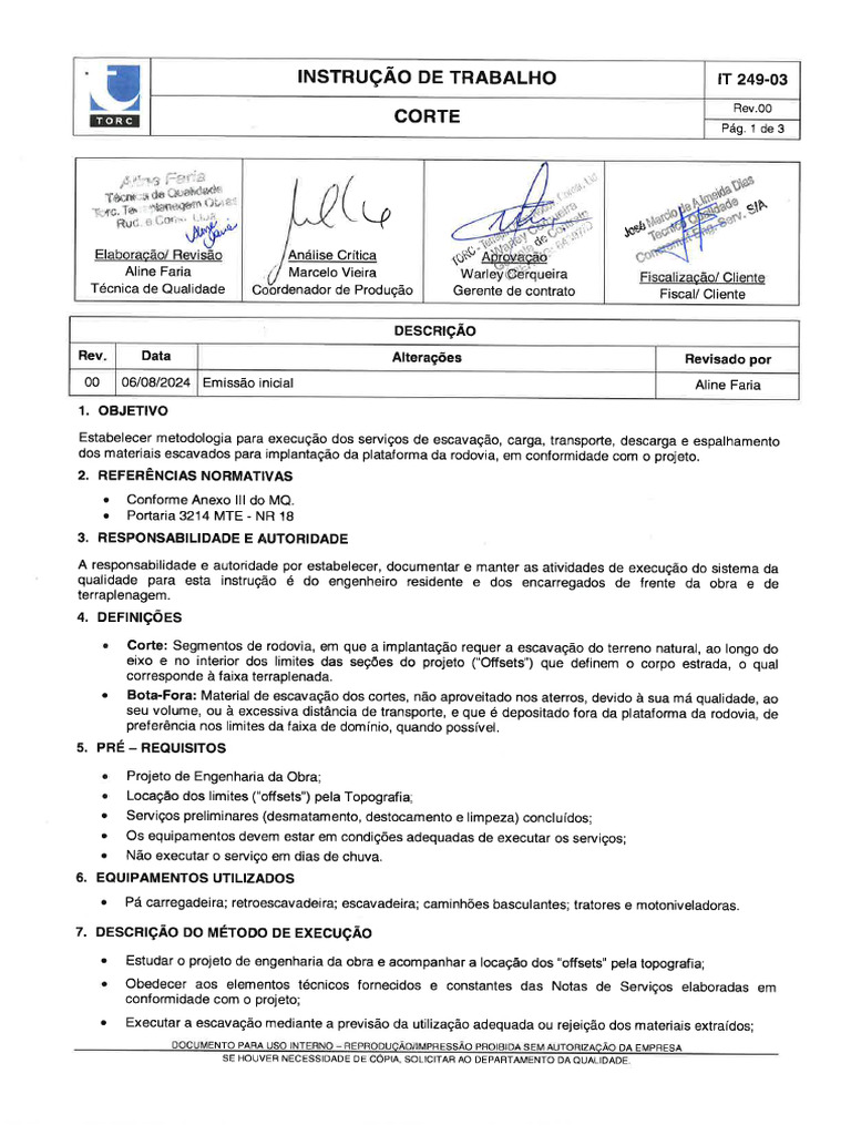 IT 249-03 Corte | PDF