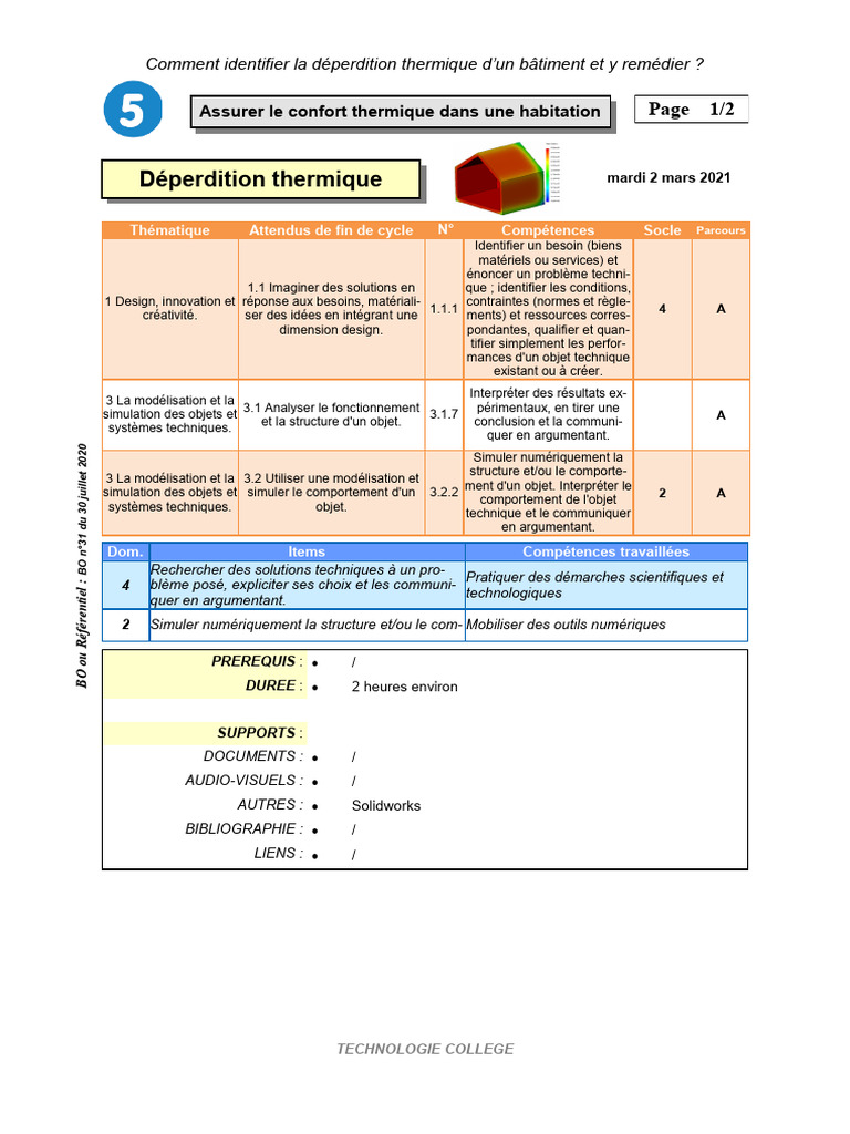 Identifier et remédier à la déperdition thermique PDF Température — free download