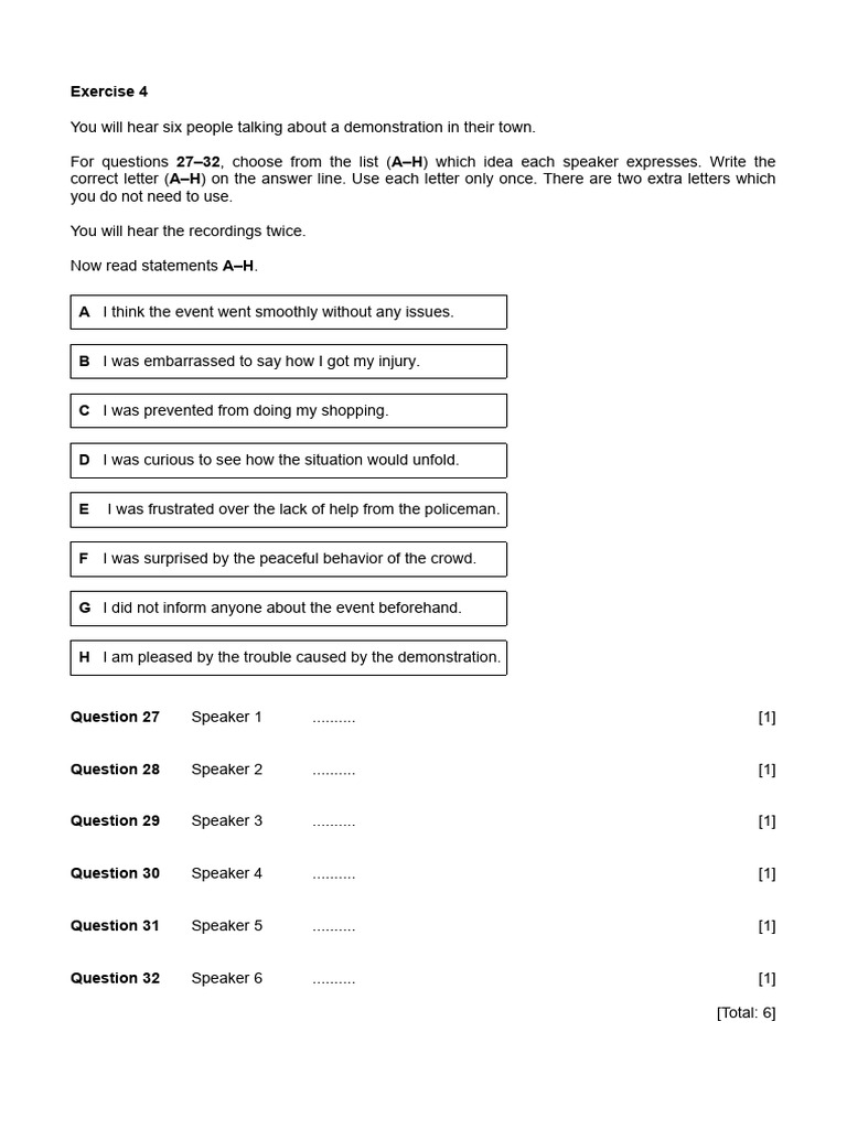 RGq6A3 - IGCSE ESL Listening Exercise 4 Set 2 | PDF | Teaching Methods ...