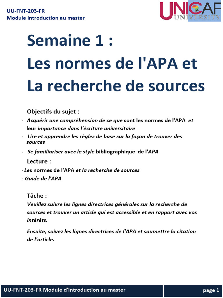 Normes APA et Recherche de Sources | PDF | Crédibilité