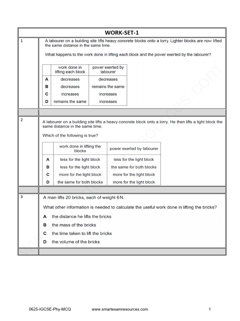 IGCSE Physics MCQ Practice Set | PDF