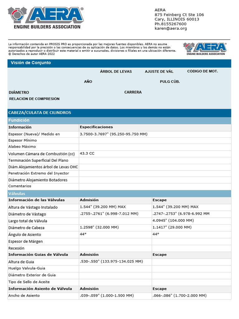 Especificaciones Motor C24SE DMAX 2.4 | PDF | Máquinas rotativas ...