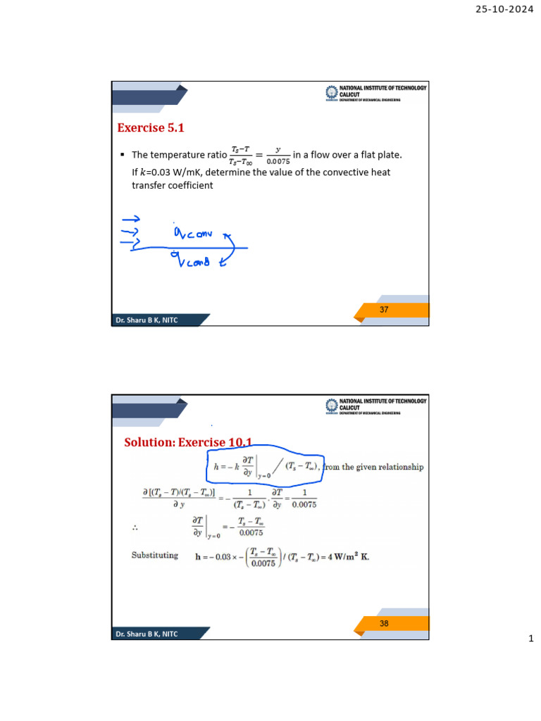 Convective Heat Transfer Exercises | PDF | Heat | Chemical Engineering