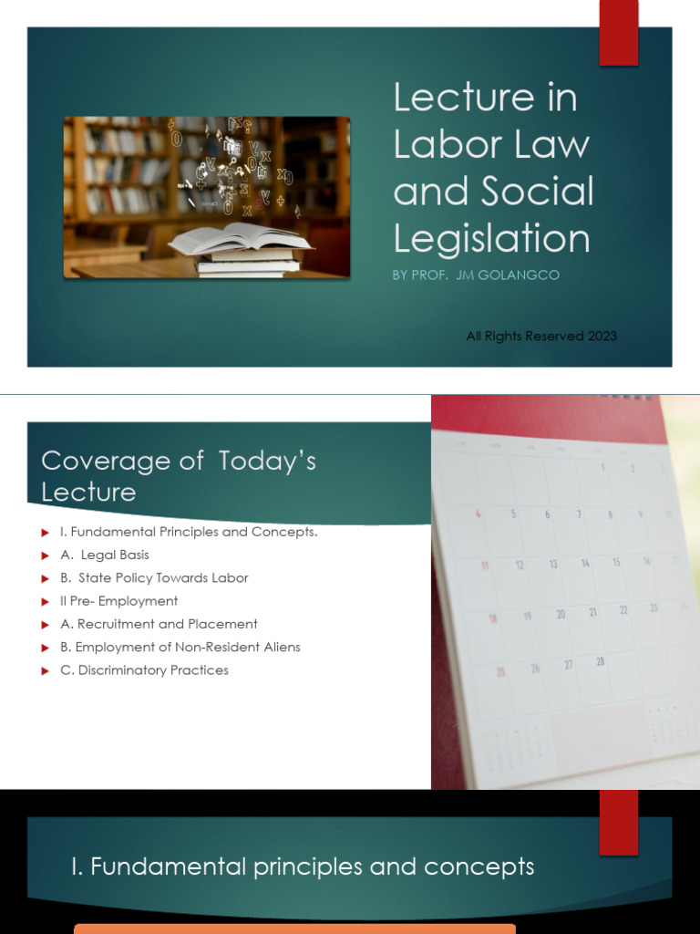 Atty. Golangco - Labor Law and Social Legislation | PDF | Cost Of ...