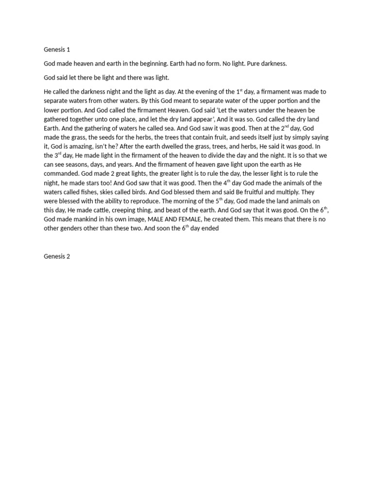 Notes (Book of Genesis) | PDF