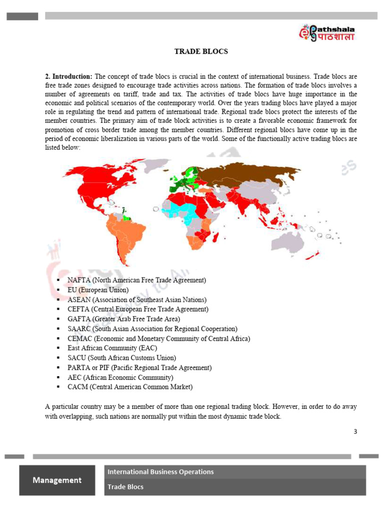 Understanding Trade Blocs in Business | PDF | Free Trade Area | Single ...