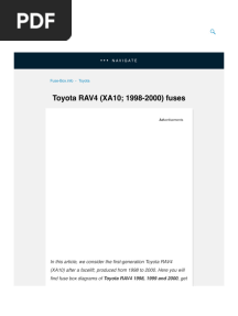 Fuse Box Diagram Toyota RAV4 (XA10 1998-2000)