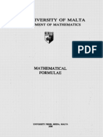 Mathematical Formulae Booklet