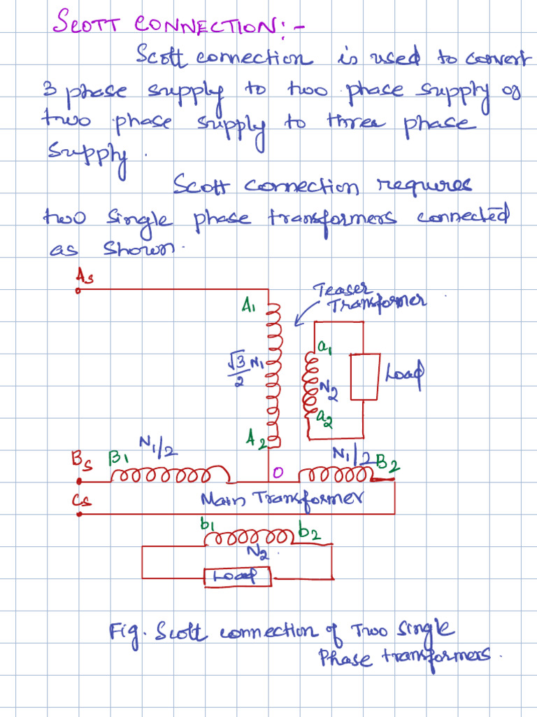 Scott Connection for Phase Conversion | PDF | Electromagnetism | Power ...