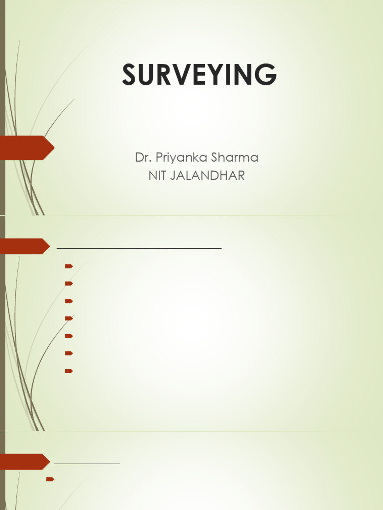 PRINCIPLES OF SURVEYING LECTURE 1 intelligence overview