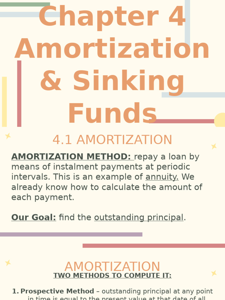 Amortization and Sinking Funds Explained | PDF | Debt | Interest