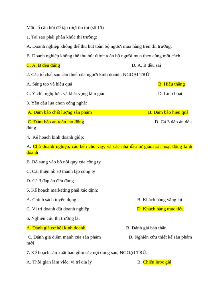 Ôn Thi 1 | PDF