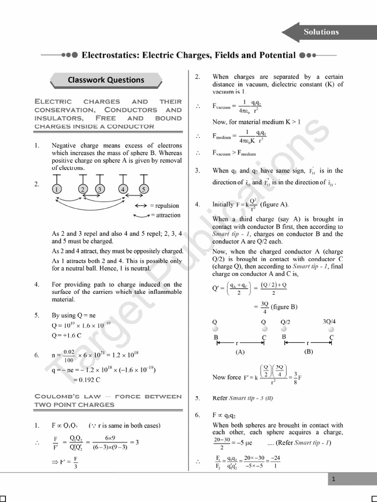 H 02 Electrostatics - 665700958dba3 | PDF