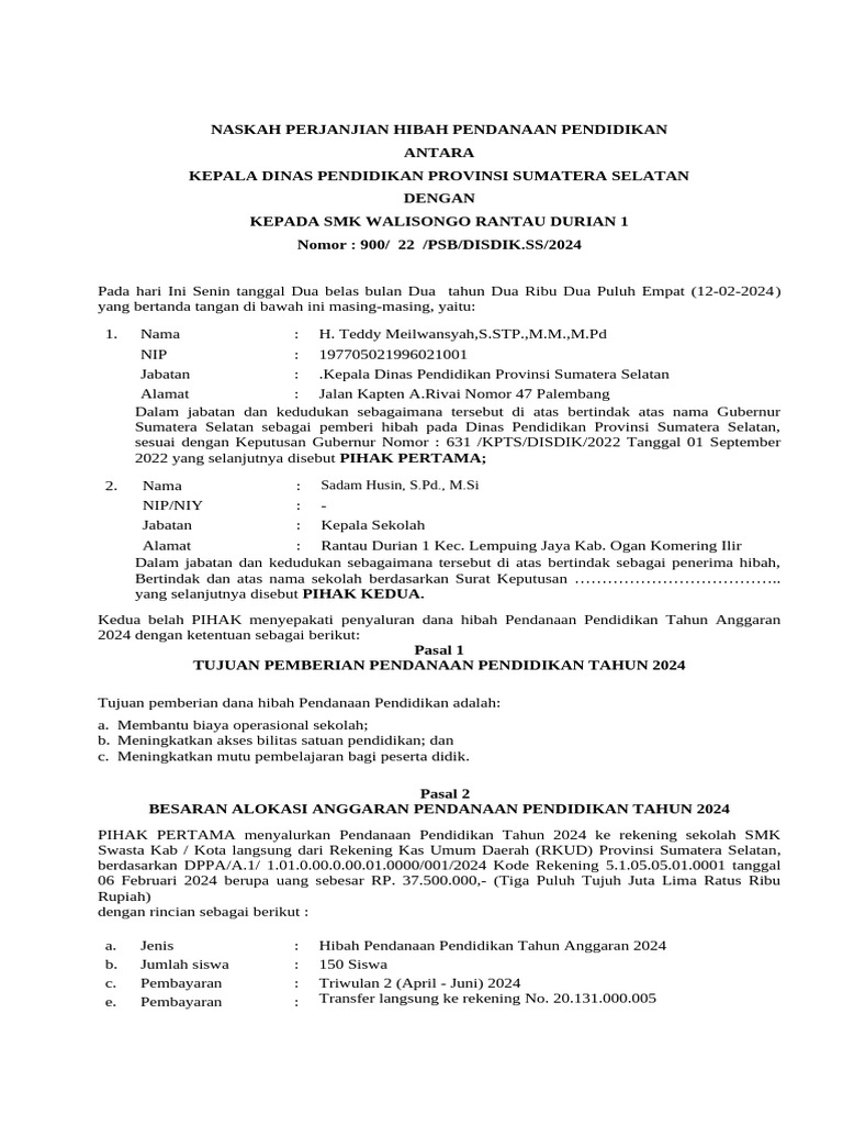NPHD | PDF | Pengelolaan Keuangan & Uang
