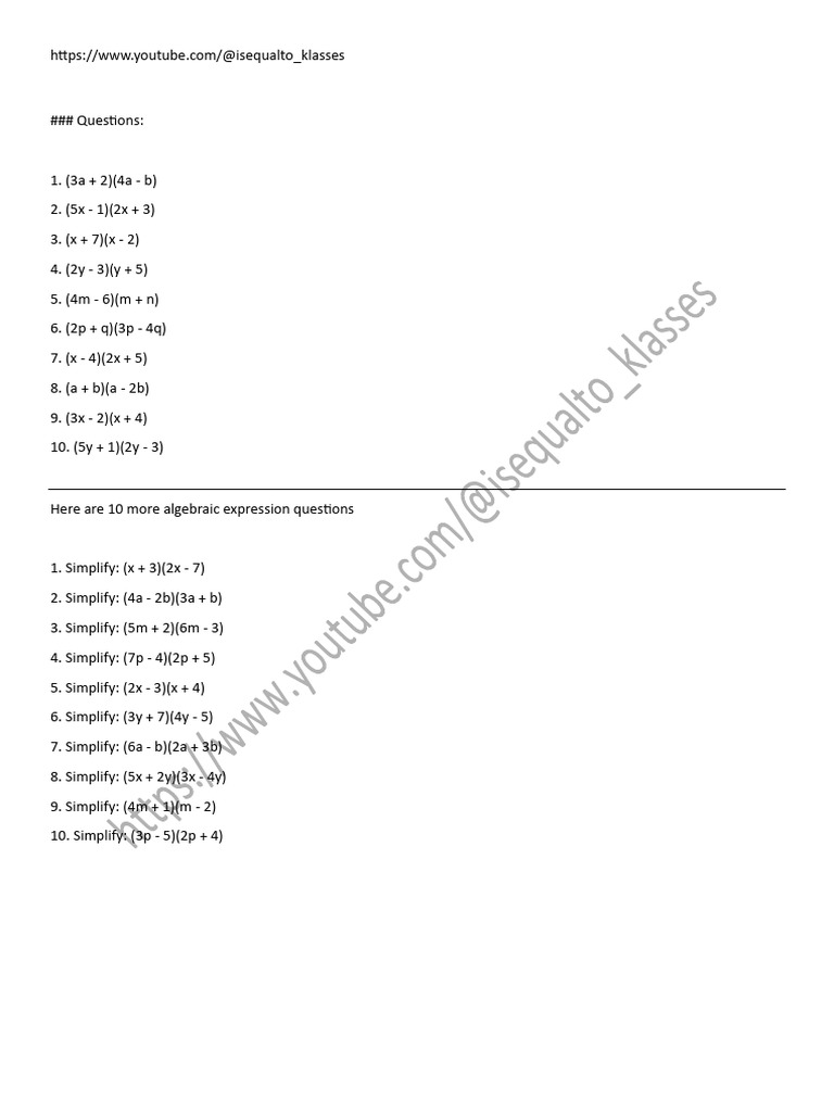 Expansion Questions | PDF