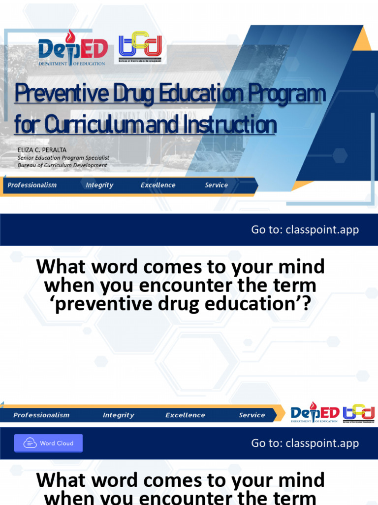 ECPeralta_PDEP Policy and Curriculum Model | PDF | Substance Abuse ...