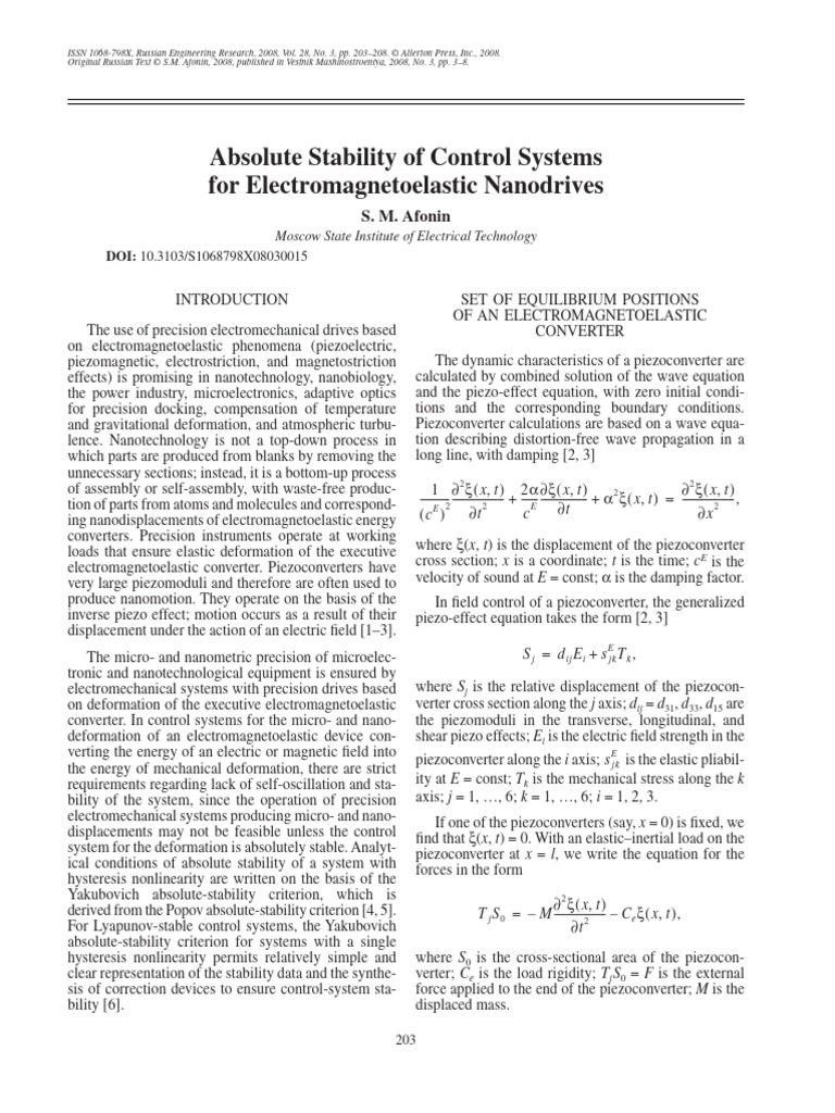 10.1007@s11980 008 3001 9 | PDF | Stability Theory | Control Theory
