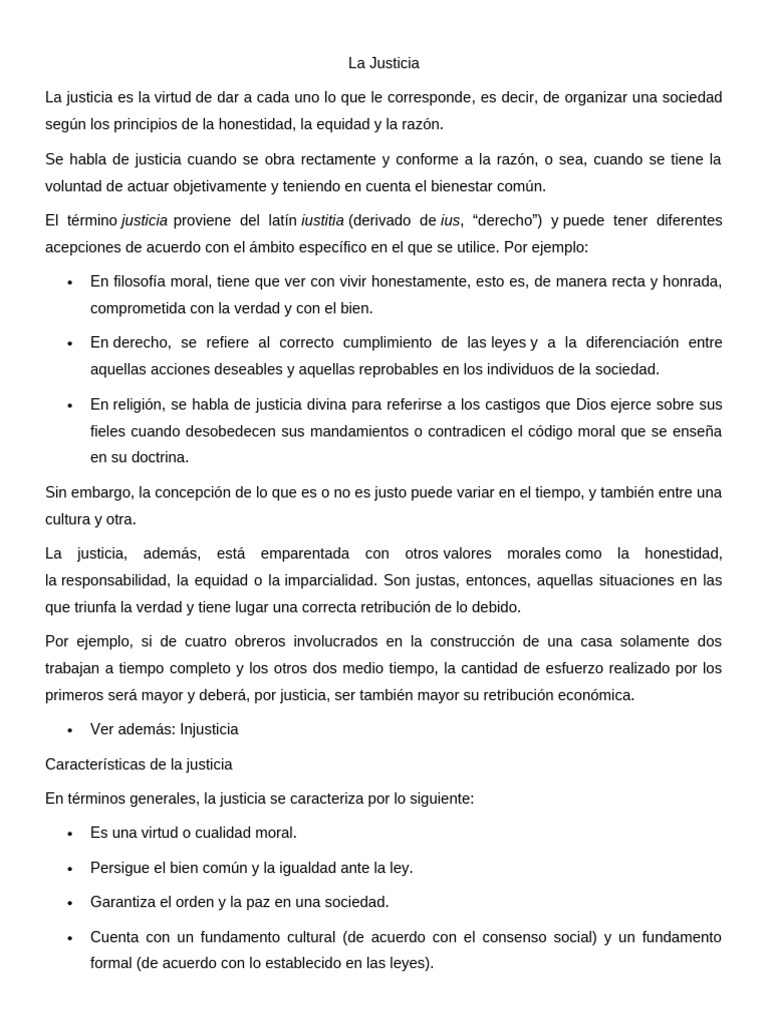 Justicia: Valor y Ejemplos para Niños | PDF | Justicia | Crimen y violencia