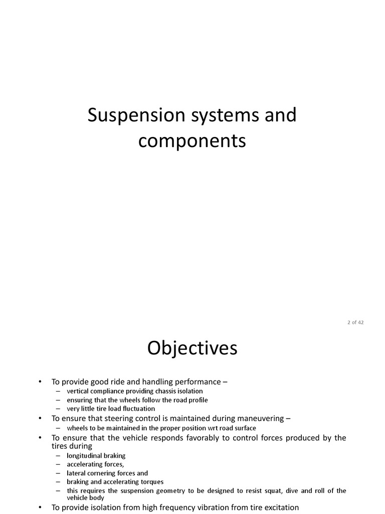 Suspension System Types and Analysis | PDF | Suspension (Vehicle ...