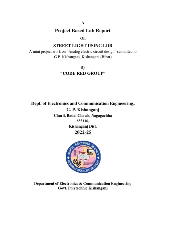 Automatic Street Light Control System | PDF | Printed Circuit Board ...