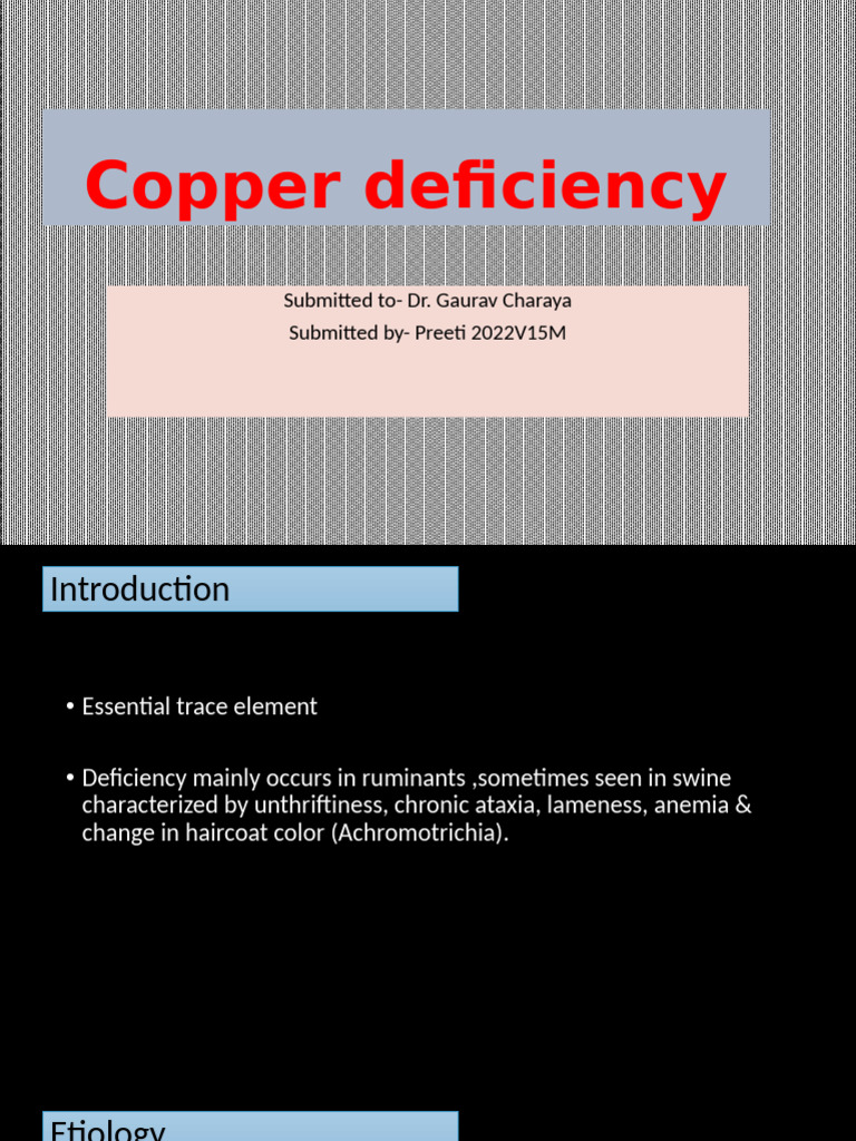 Copper Deficiency by Preeti | PDF | Molybdenum | Copper