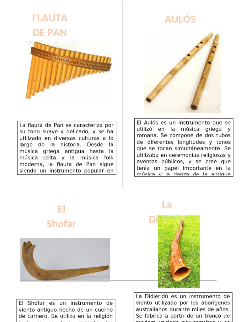 Instrumentos de Viento a lo Largo de la Historia | PDF | Instrumentos ...