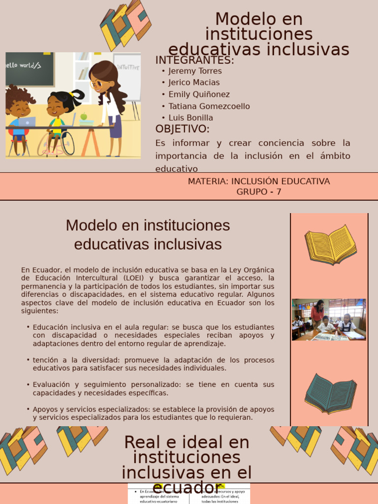 Modelo en Instituciones Educativas Inclusivas Oficial | PDF | Inclusión ...