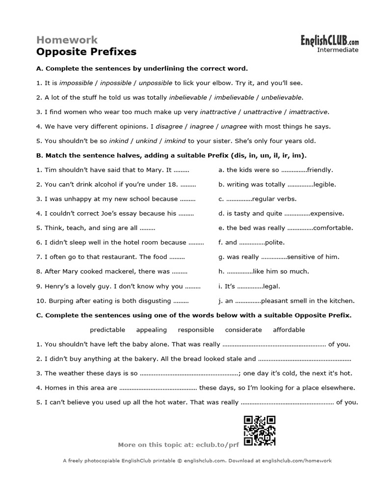 FORMAL OPPOSITE PREFIX intelligence overview