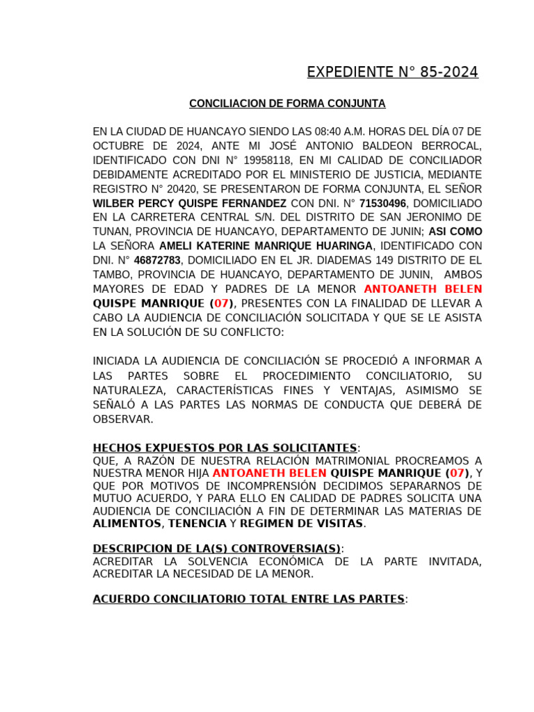 CONCILIACION | PDF | Justicia | Crimen y violencia