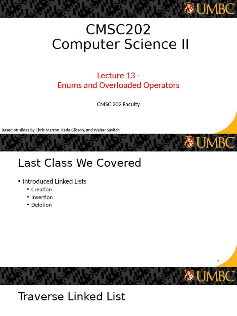 CMSC 202 - Lec13 - Enums and Overloaded Operators | PDF | Programming ...