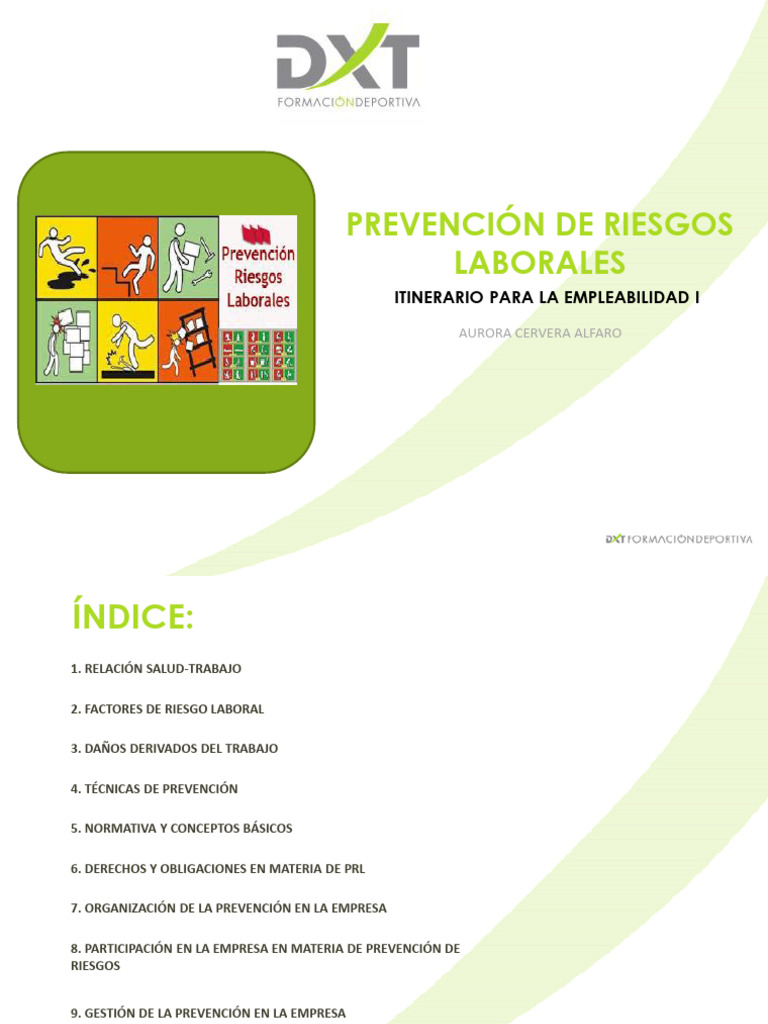 Prevención de Riesgos Laborales y Salud | PDF | Primeros auxilios | La ...