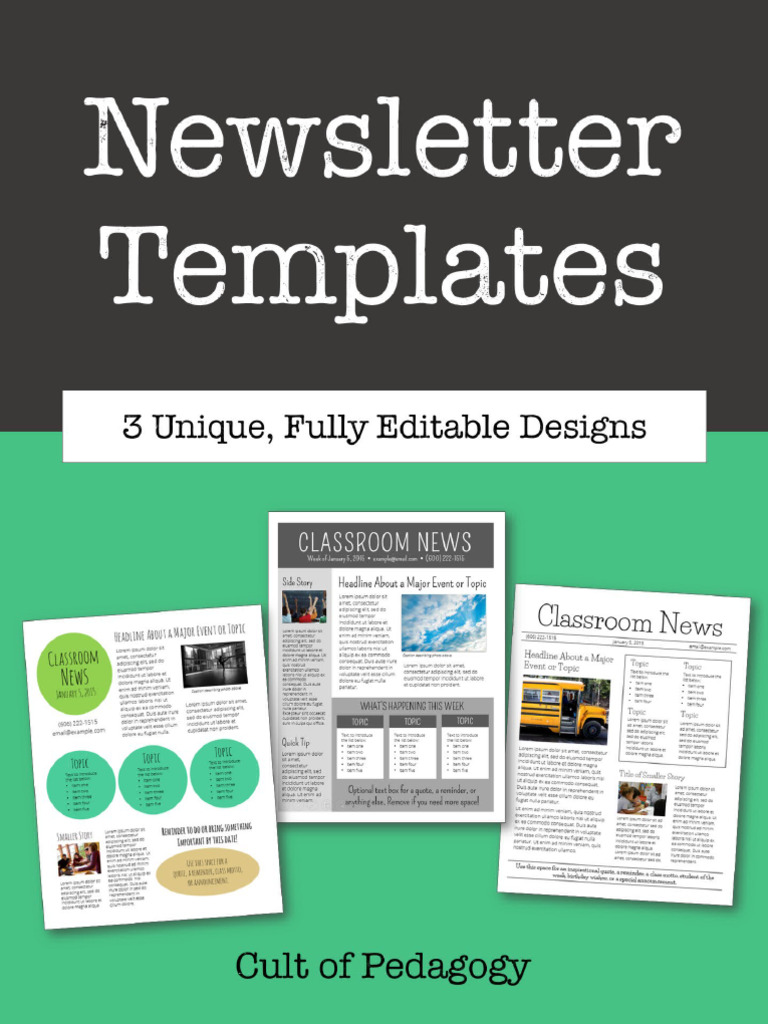 NewsletterTemplatesEditable 1 | PDF