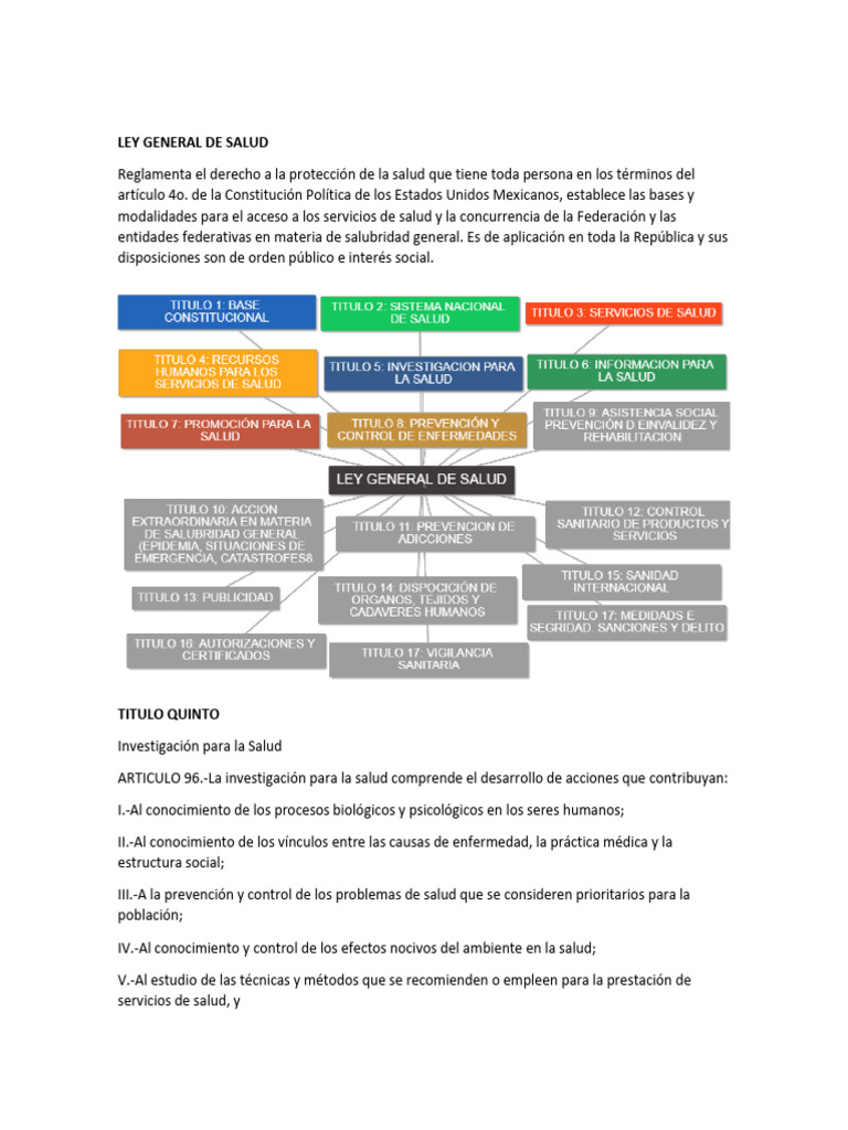 Ley General de Salud en México | PDF | Trabajo Social | Población