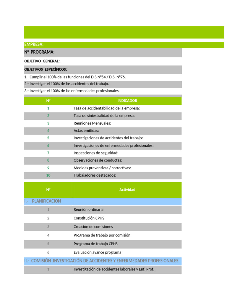Programa de Seguridad y Salud Laboral | PDF | Business | Radiación