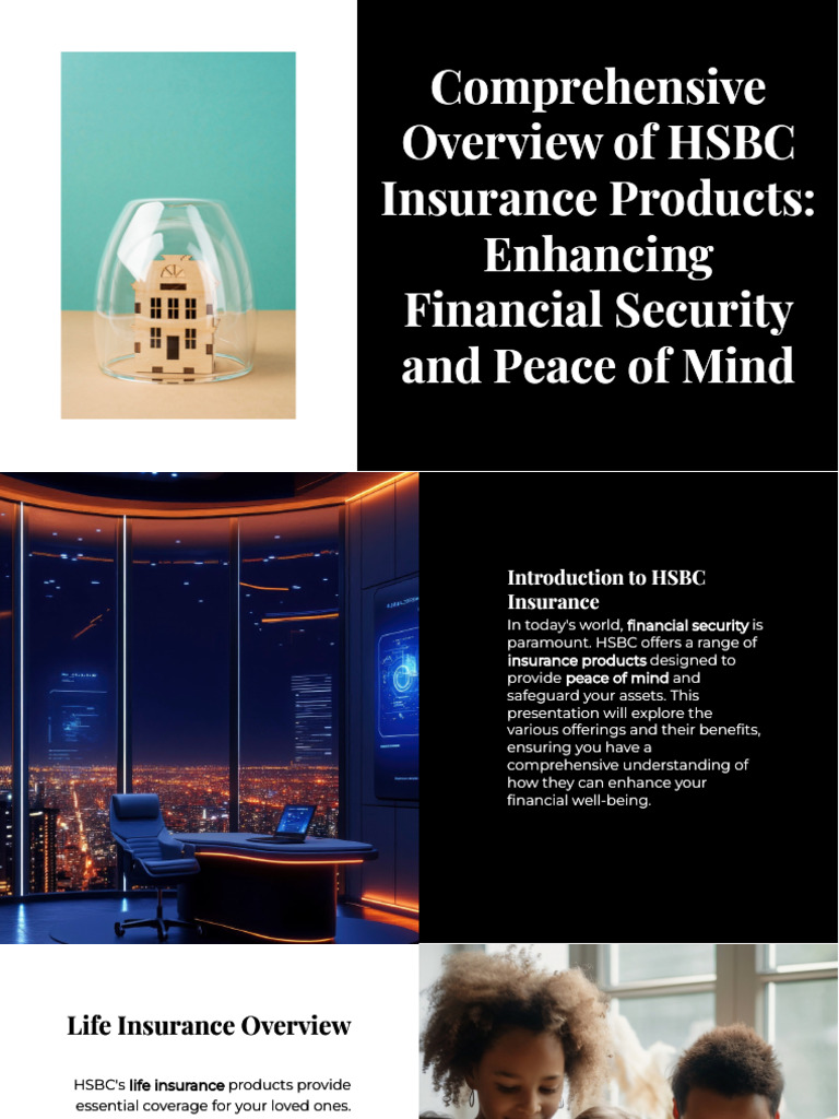 Slidesgo Comprehensive Overview of HSBC Insurance Products Enhancing