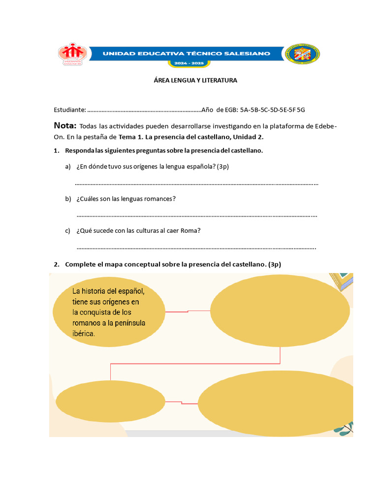 Lengua y Literatura - 5to C | PDF