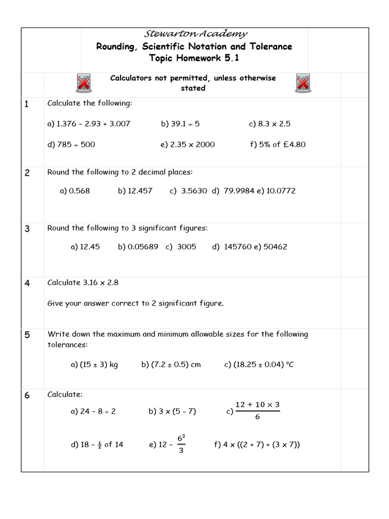 Stewarton Academy Math Homework 5.1 | PDF | Computers | Technology ...