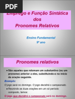 Exercícios Funções Sintáticas Pronomes Relativos Gabarito Pdf