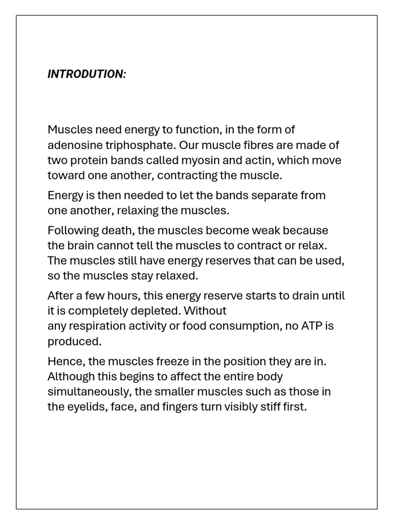 Rigor Mortis | PDF | Cell Biology | Biochemistry