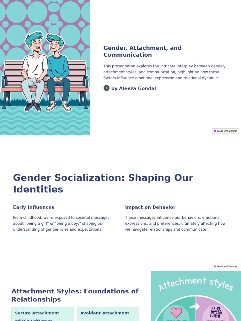 Gender, Attachment & Communication | PDF | Attachment Theory | Gender ...