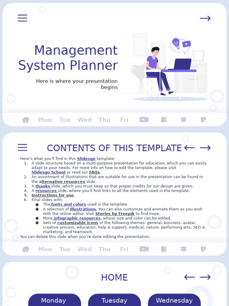 Management System Planner by Slidesgo | PDF | Planets | Planets In ...