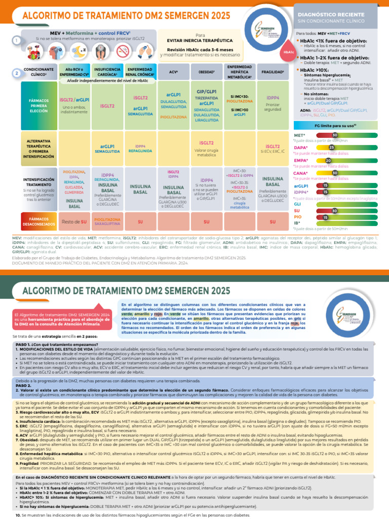 A Lgor It Mo Diabetes 2024 | PDF | Diabetes | Medicina CLINICA