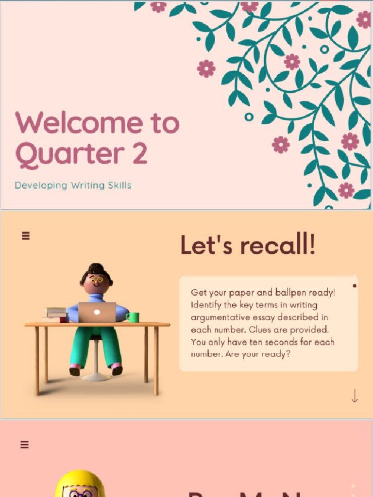 Q2 L1 | PDF | Argument | Essays
