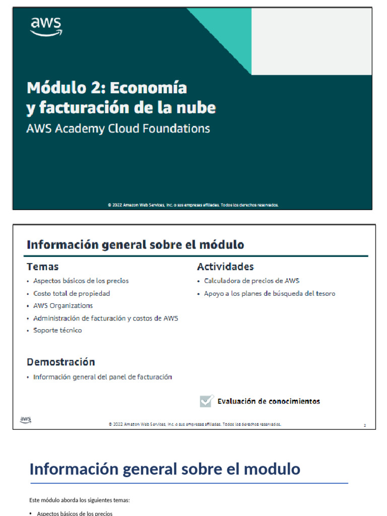 Costos y Facturación en AWS | PDF | Servicios web de Amazon ...