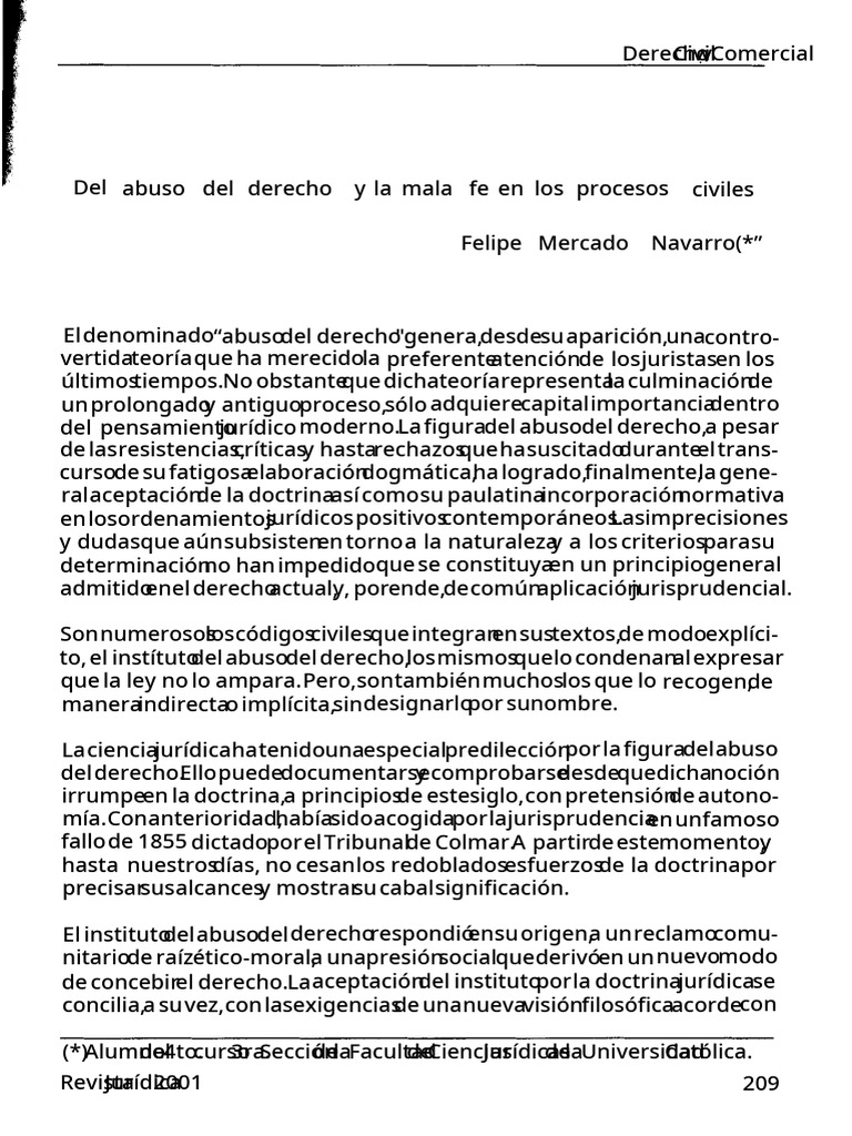 Abuso del Derecho en Procesos Civiles | PDF | Justicia | Crimen y violencia