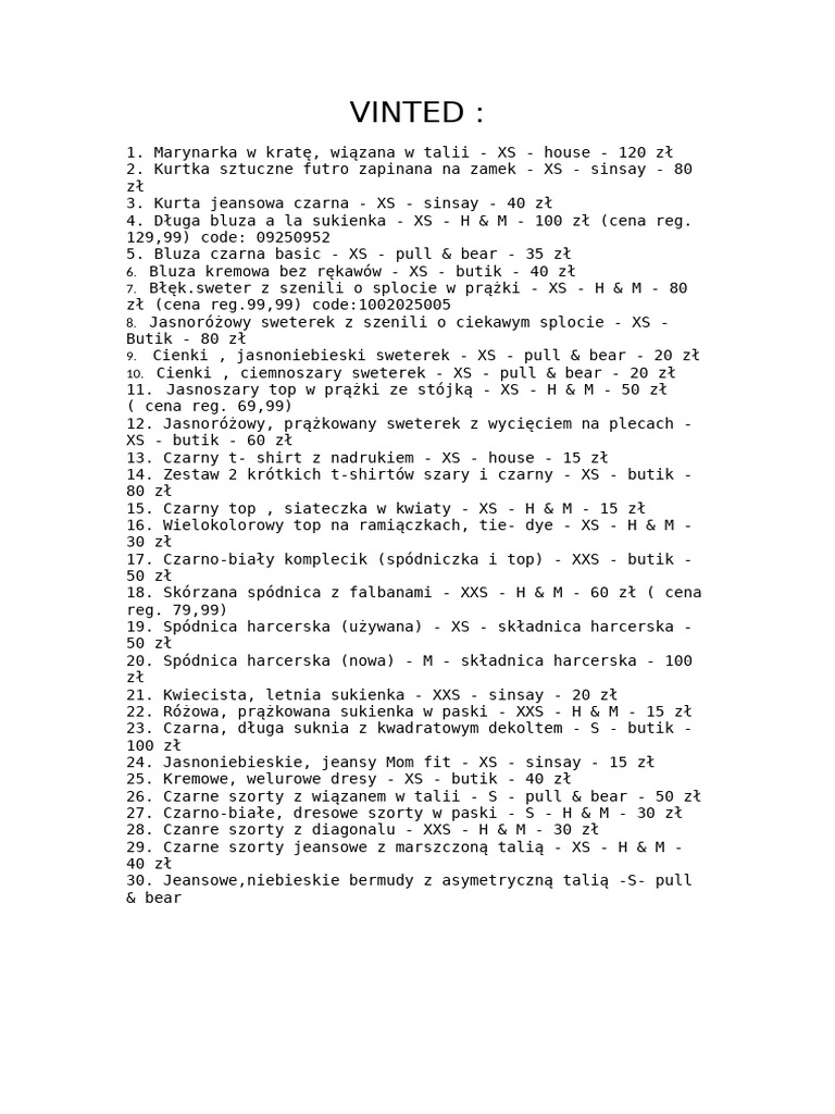 VINTED | PDF