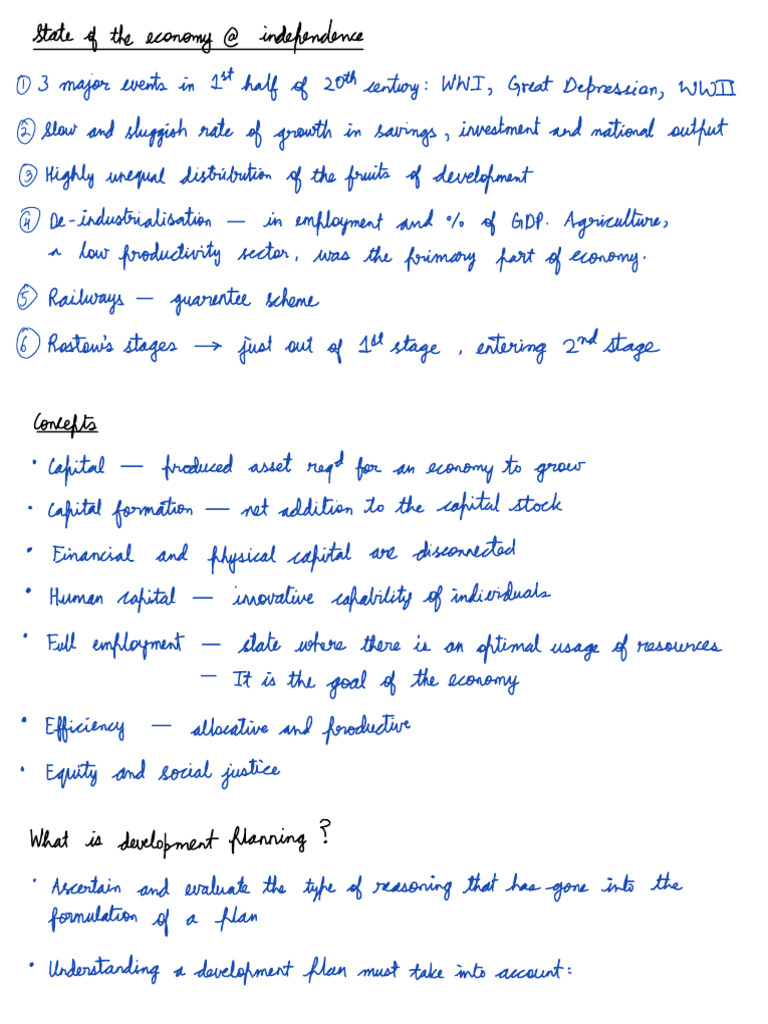 EC411 - Indian Economy Notes 2023-24 | PDF | Agriculture | Labour Economics