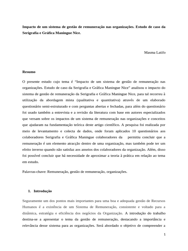 Masma Latifo | PDF | Salário | Mercado (economia)