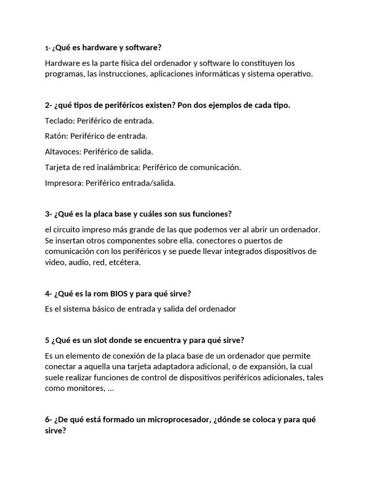 Actividades Unidad 1 Miguel Martín Rodríguez | PDF | Hardware de la ...
